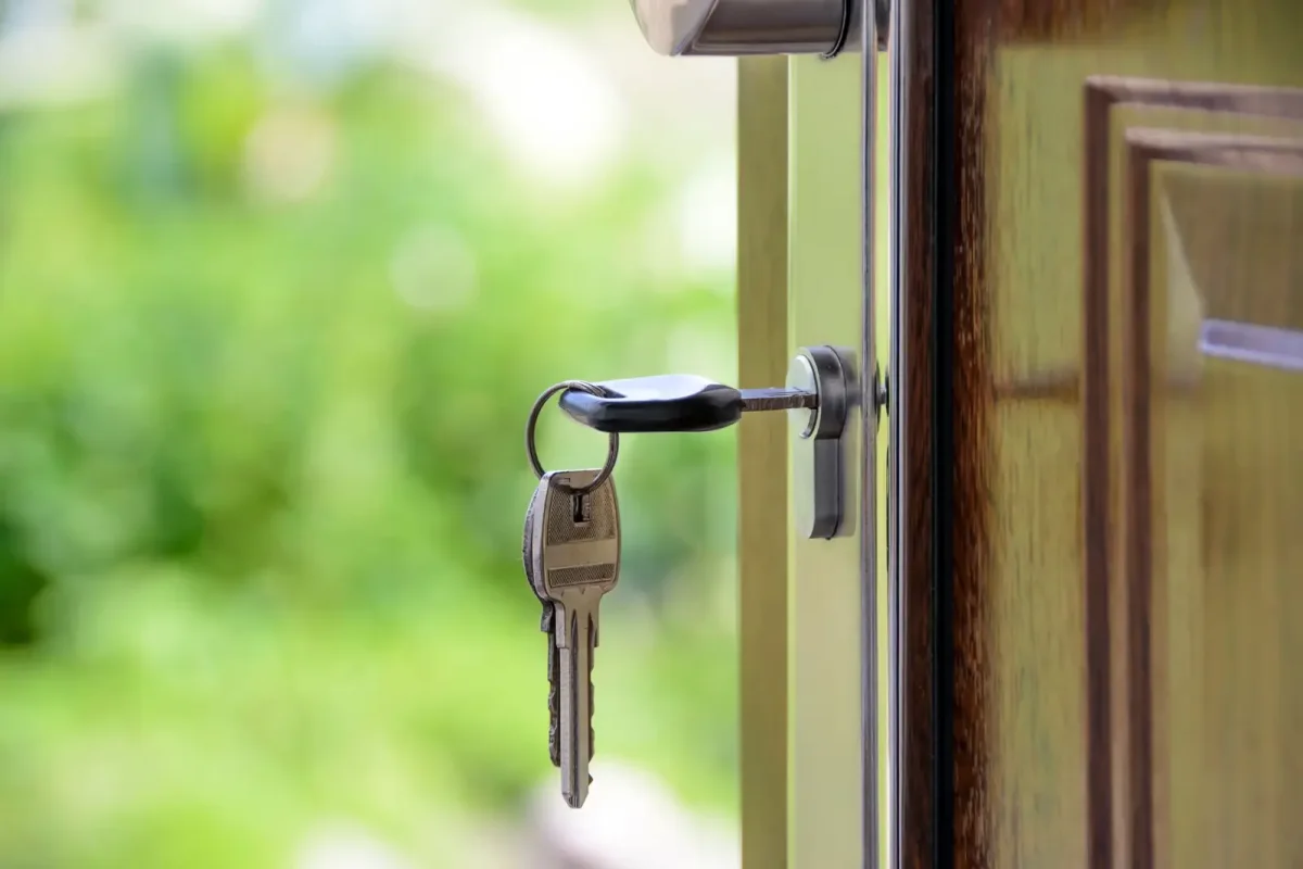 Key left in the lock of an open front door – call a residential locksmith Normanton from Locksmith Normanton