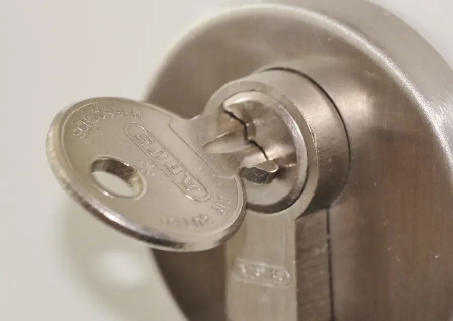 Key inserted in a door lock cylinder – when the key turns but your uPVC door won't open in Normanton, Locksmith Normanton guide